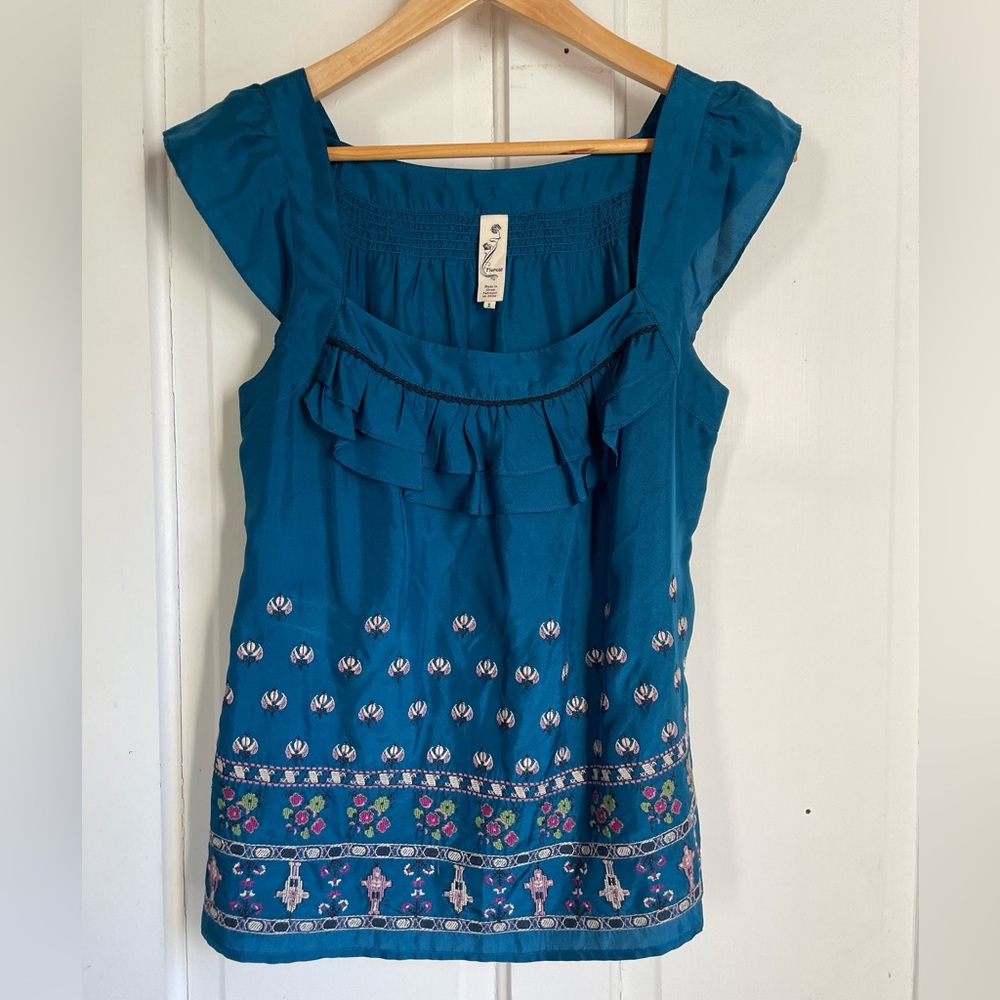 ‼️SOLD‼️silk blouse by Floreat